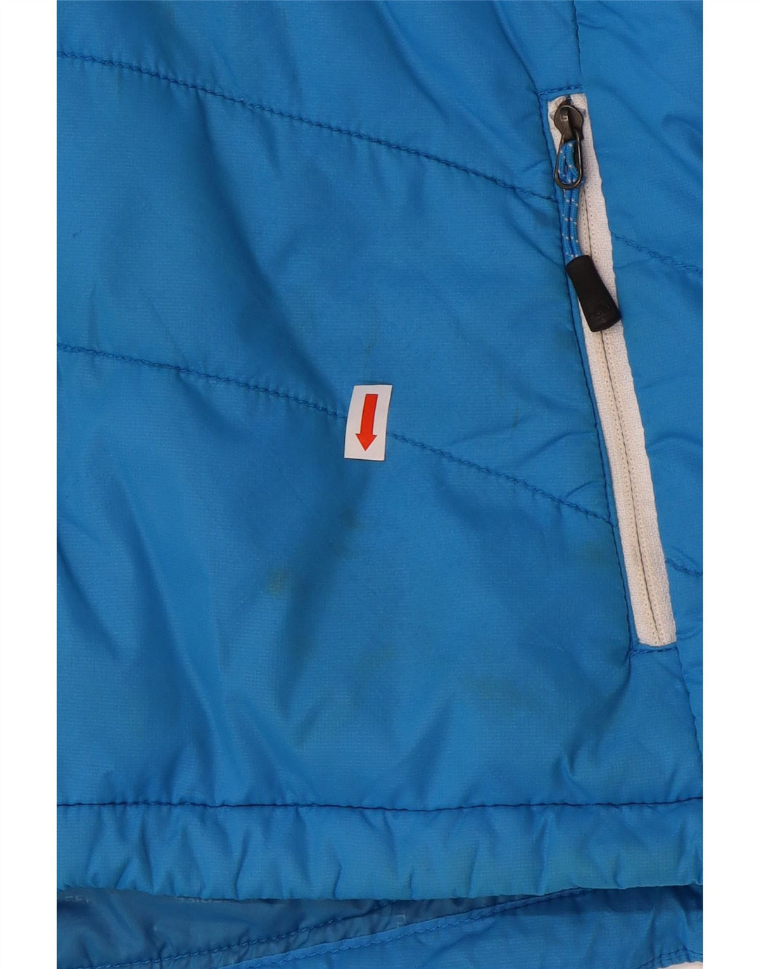 Женская стеганая куртка с капюшоном The North Face UK 12, средний синий нейлон