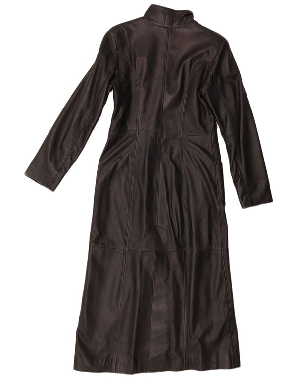 Женское кожаное пальто Wake UK 12, среднее черное кожаное