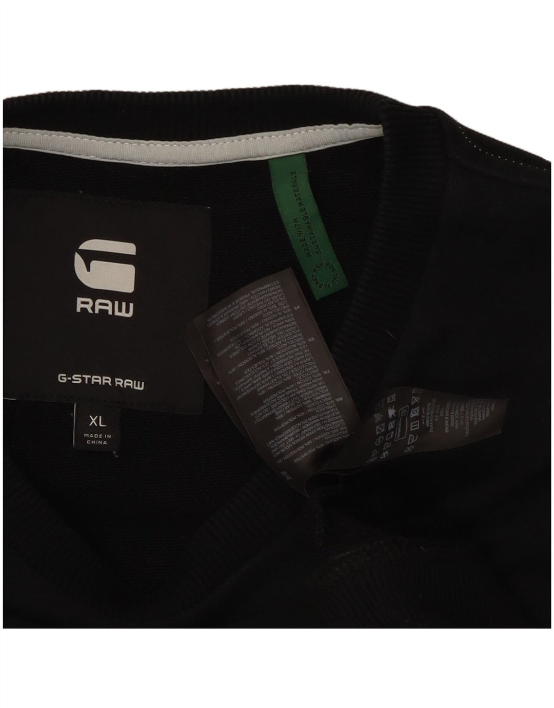 Мужской свитер G-Star, джемпер XL, черный, хлопок с цветными блоками