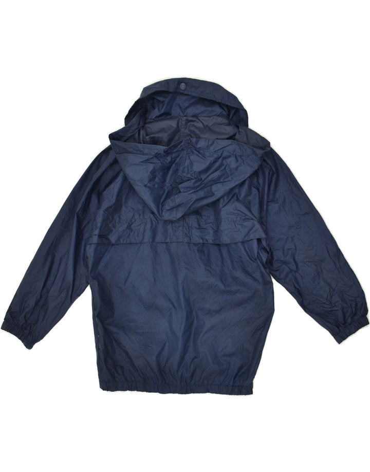 CHAMPION Boys Hooded Rain Jacket 7-8 Years Small Navy Blue Polyamide | Vintage Champion | Thrift | Second-Hand Champion | Used Clothing | Messina Hembry 
