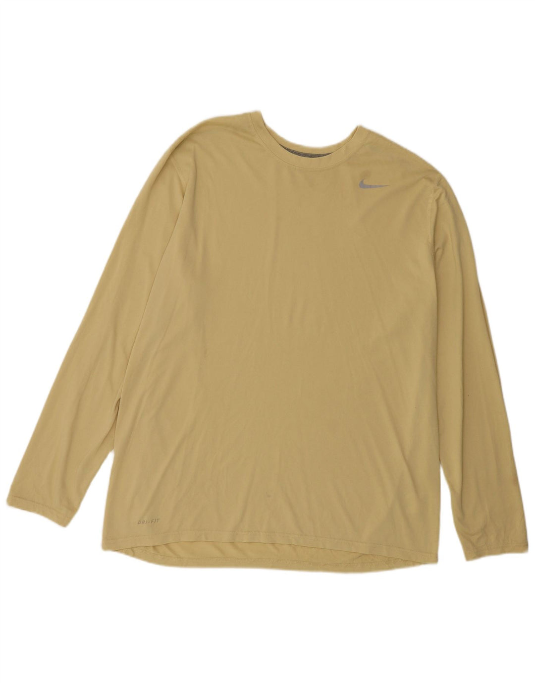Мужской топ Nike Dri Fit с длинным рукавом XL, желтый полиэстер