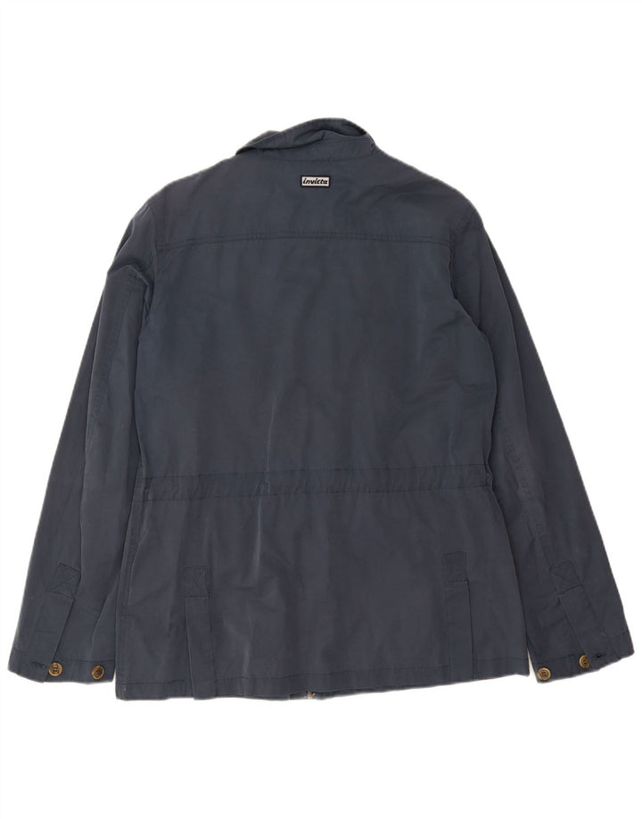 INVICTA Womens Utility Jacket UK 16 Large Navy Blue Cotton