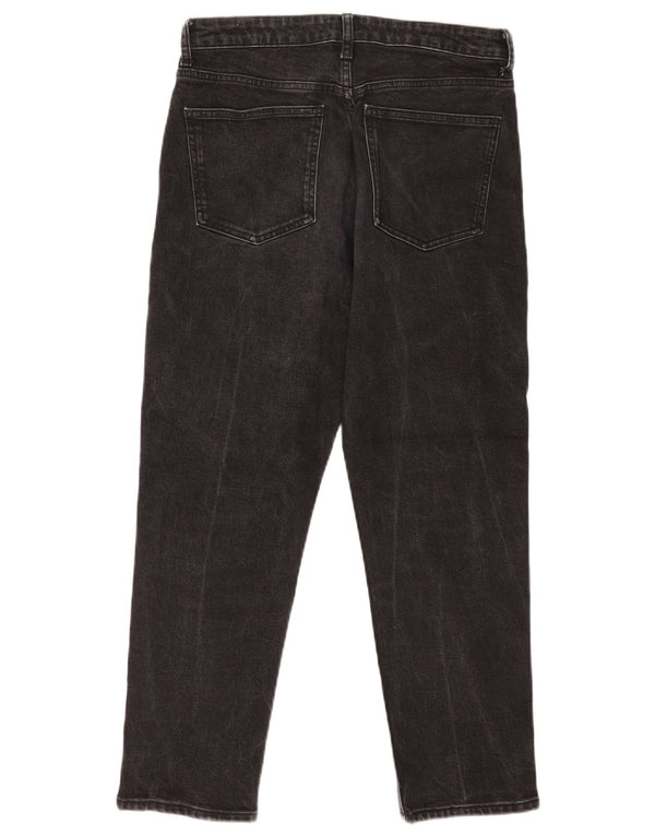 Женские прямые джинсы Zara EU 40 Medium W30 L26, черный хлопок