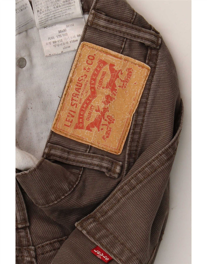 Мужские узкие повседневные брюки Levi's W38 L30, серые, хлопковые