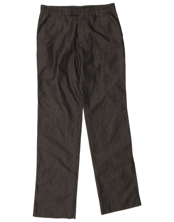Мужские прямые костюмные брюки Zara EU 42, большие W32 L34, черные, хлопковые