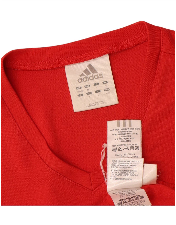 Мужская футболка Adidas Climalite Top UK 40/42, средний красный полиэстер