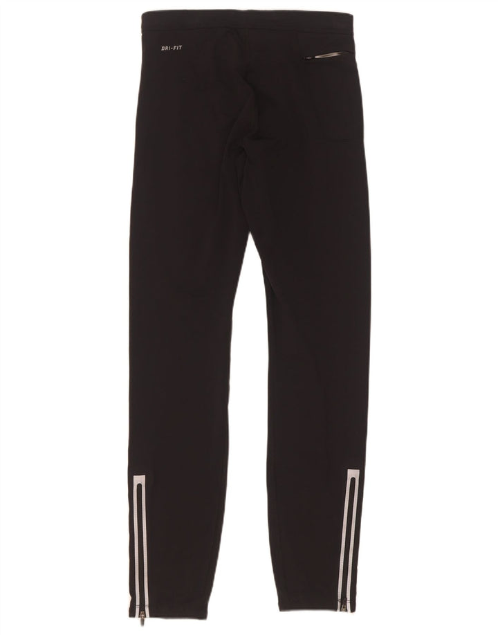 Женские леггинсы Nike Dri Fit UK 12, средний черный нейлон