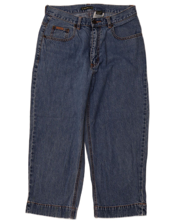 Женские капри с высокой талией EDDIE BAUER, размер США 10, большие размеры W27 L22, синий хлопок