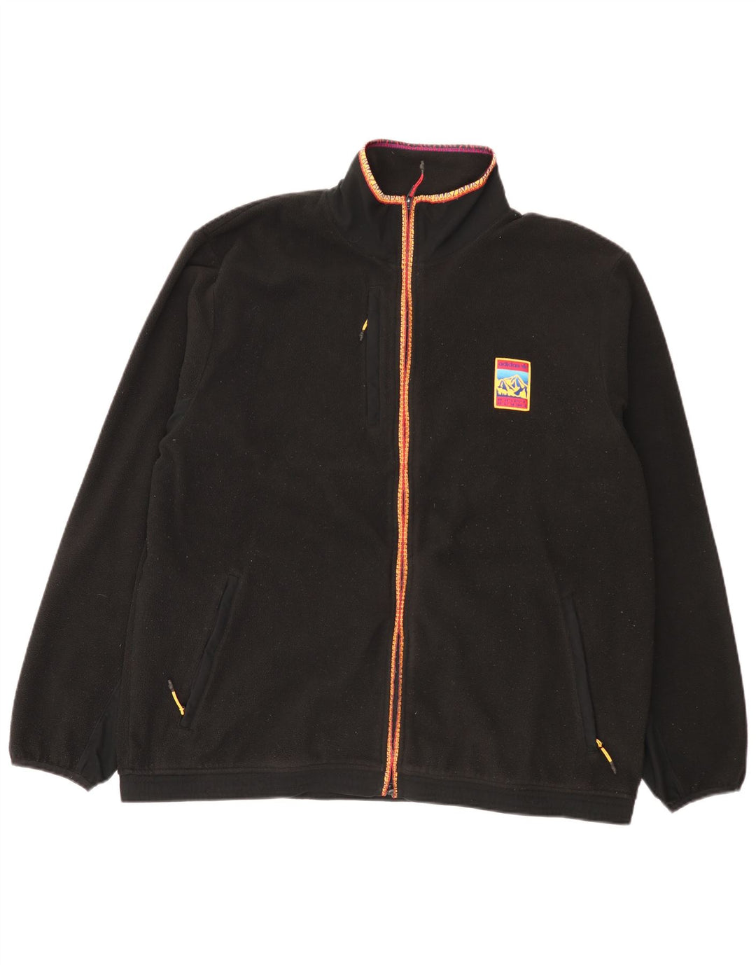 Мужская флисовая куртка Adidas UK 42 XL, черный полиэстер