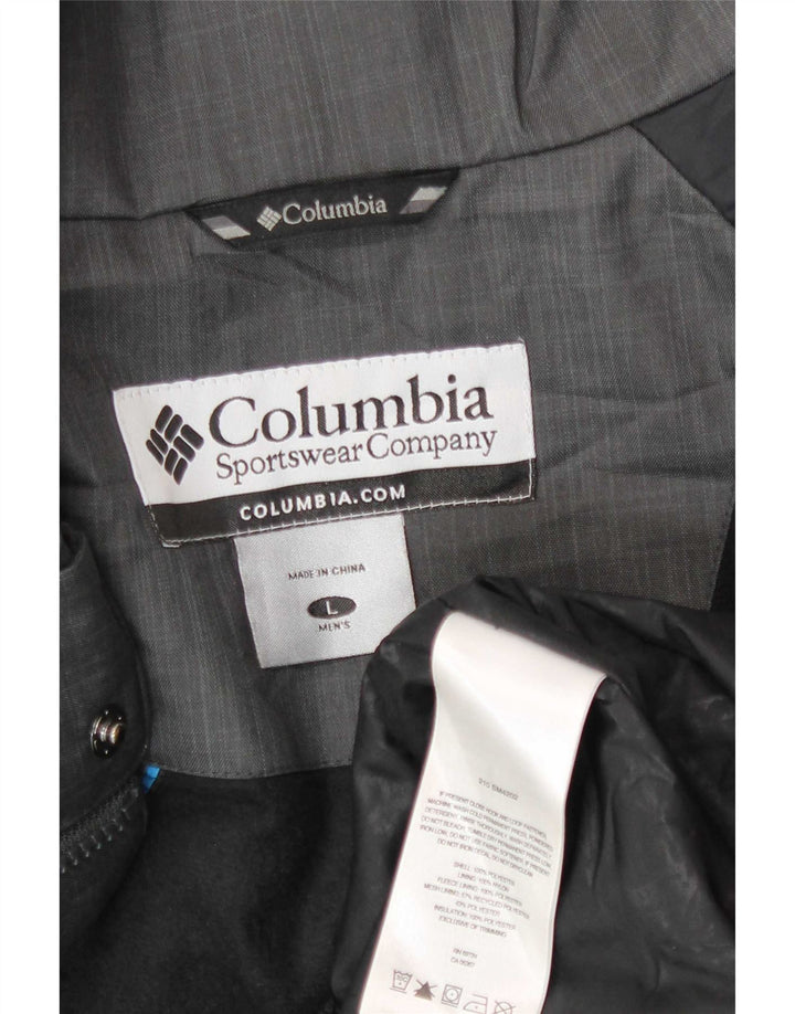 Мужская ветровка Columbia UK 40, большая серая полиэстеровая куртка