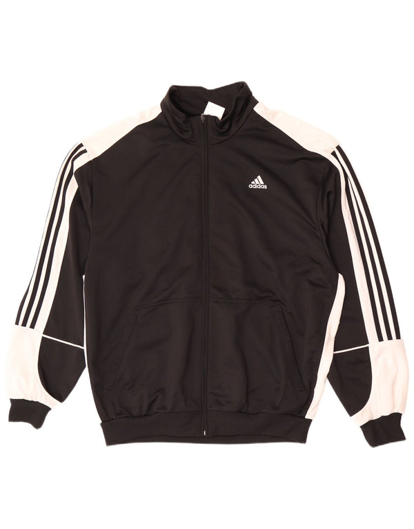 Мужская спортивная куртка Adidas UK 48/50 XL, черный полиэстер с цветными блоками