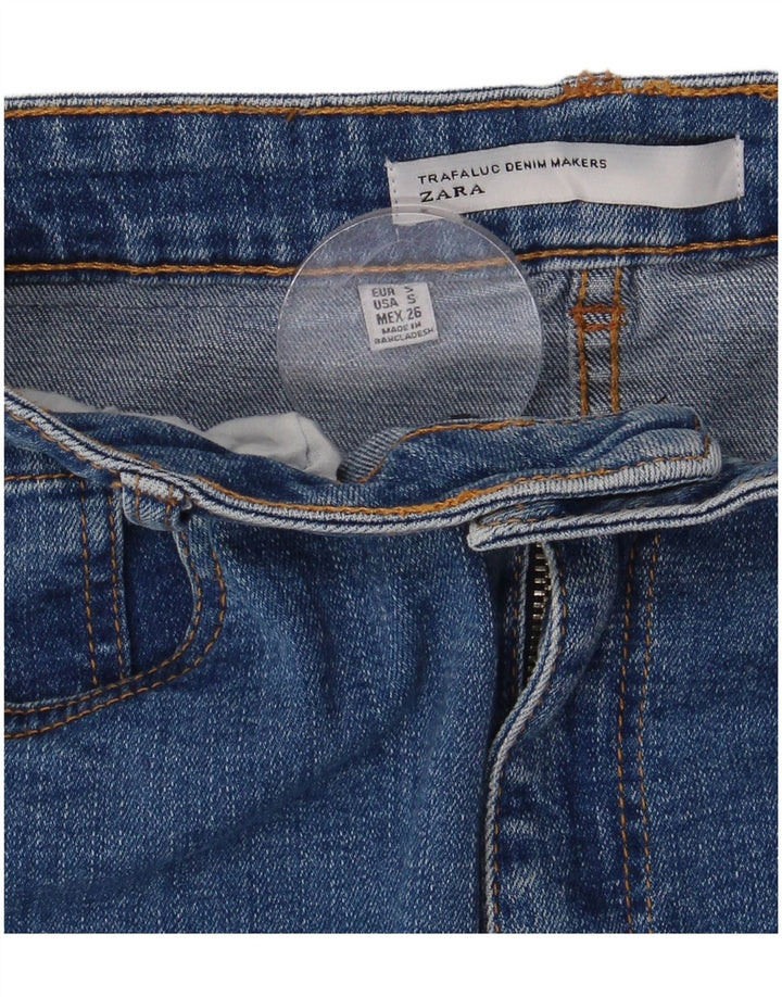 Женская джинсовая юбка ZARA, маленькая W26, синяя