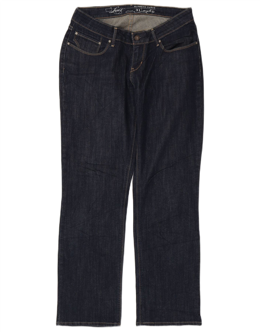 Женские прямые джинсы LEVI'S W31 L30 Темно-синие, хлопок