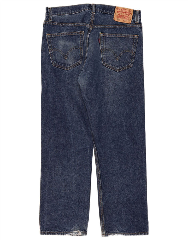 Мужские прямые джинсы Levi's 505 стандартного кроя W34 L29 синие, хлопок