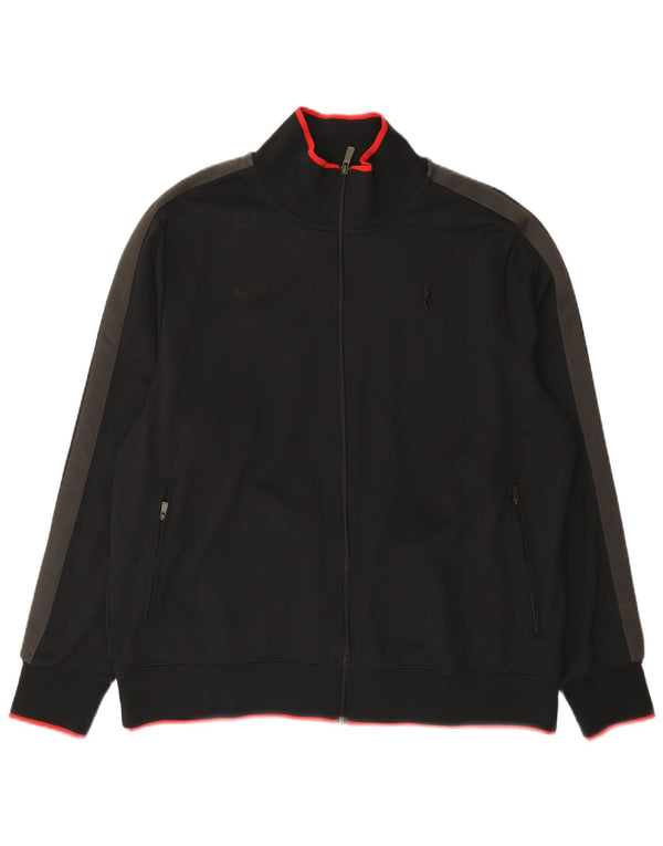 Мужская спортивная куртка Nike Manchester United 2XL, черная с цветными блоками