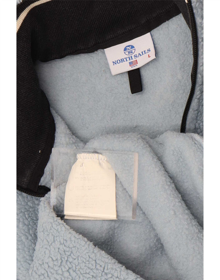 Мужской флисовый джемпер North Sails с воротником на молнии, большой синий, полиэстер