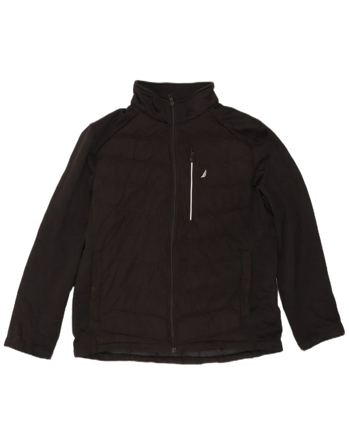 Мужская стеганая куртка Nautica UK 40, большая, черная, полиэстер