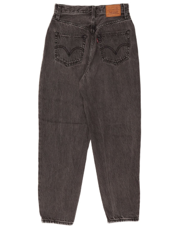 Женские зауженные джинсы Levi's с высокой посадкой W25 L27, черный хлопок