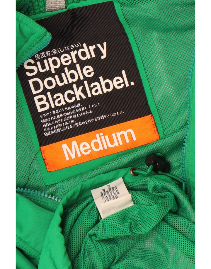 Мужская ветровка Superdry Double Blacklabel UK 38, средний зеленый нейлон
