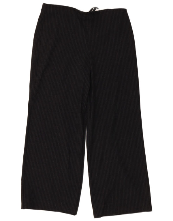 Женские укороченные брюки Zara XS W25 L28 серого цвета в полоску из полиэстера