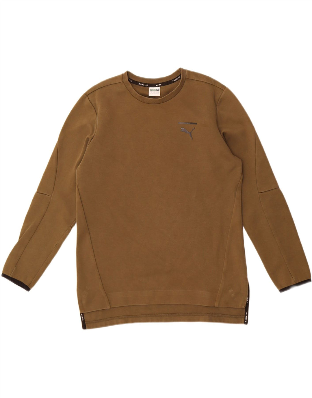 Мужской свитшот с рисунком Puma, маленький хлопковый джемпер цвета хаки
