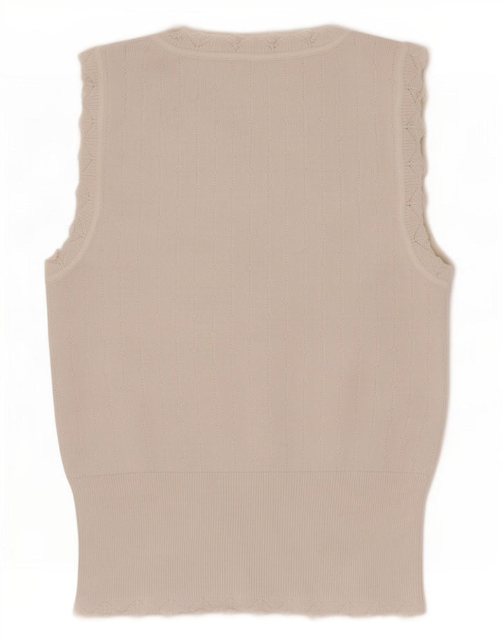 Женский жилет Zara UK 12, средний белый, вискоза