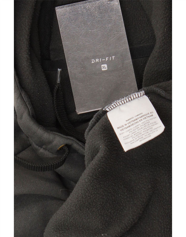 Мужской джемпер с капюшоном NIKE Dri Fit с графическим рисунком XL, серый полиэстер