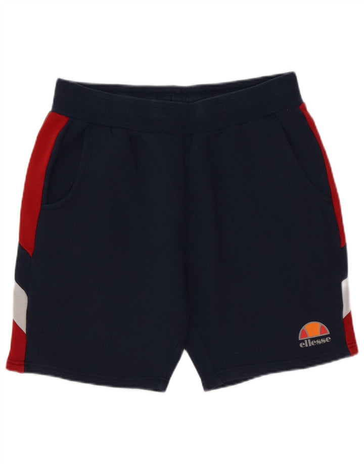 Мужские спортивные шорты Ellesse, маленькие, темно-синие, с цветными блоками