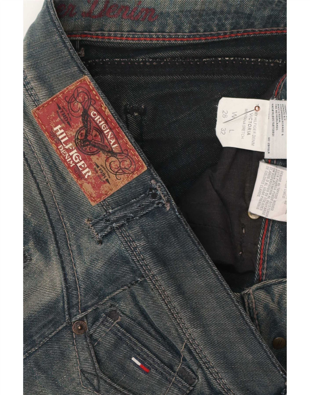 Женские узкие джинсы Tommy Hilfiger W28 L32 Синие, хлопок