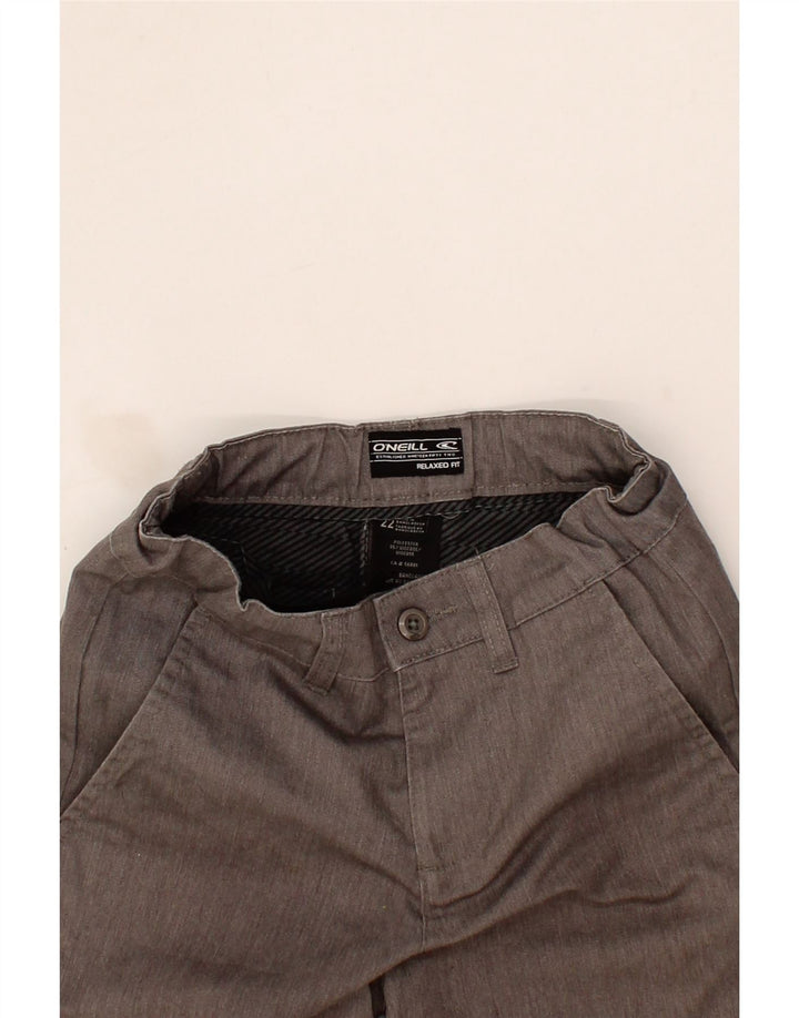 O'NEILL Boys Relaxed Fit Chino Shorts 6-7 Years W22 L9 Grey Polyester Vintage O'Neill and Second-Hand O'Neill from Messina Hembry 
