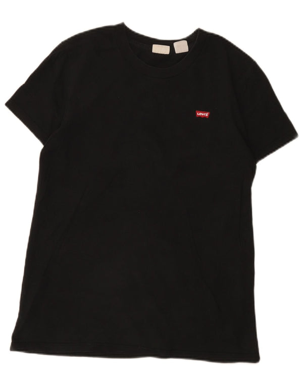 Женская футболка Levi's Top UK 10, маленькая, черный хлопок