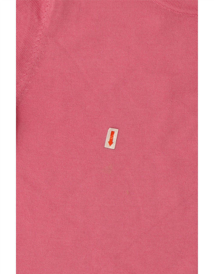 Женский джемпер с круглым вырезом HOBBS, Великобритания 12, средний розовый цвет, шерсть