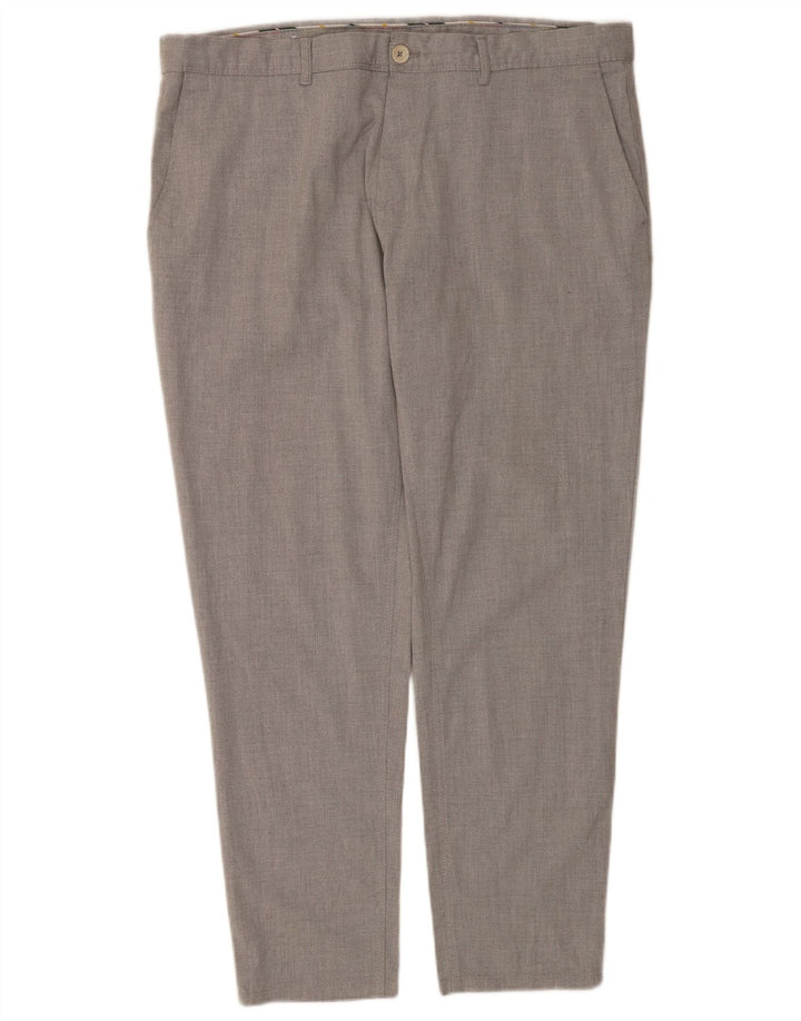 Мужские узкие брюки-чиносы Zara EU 48 XL W38 L29, серый полиэстер