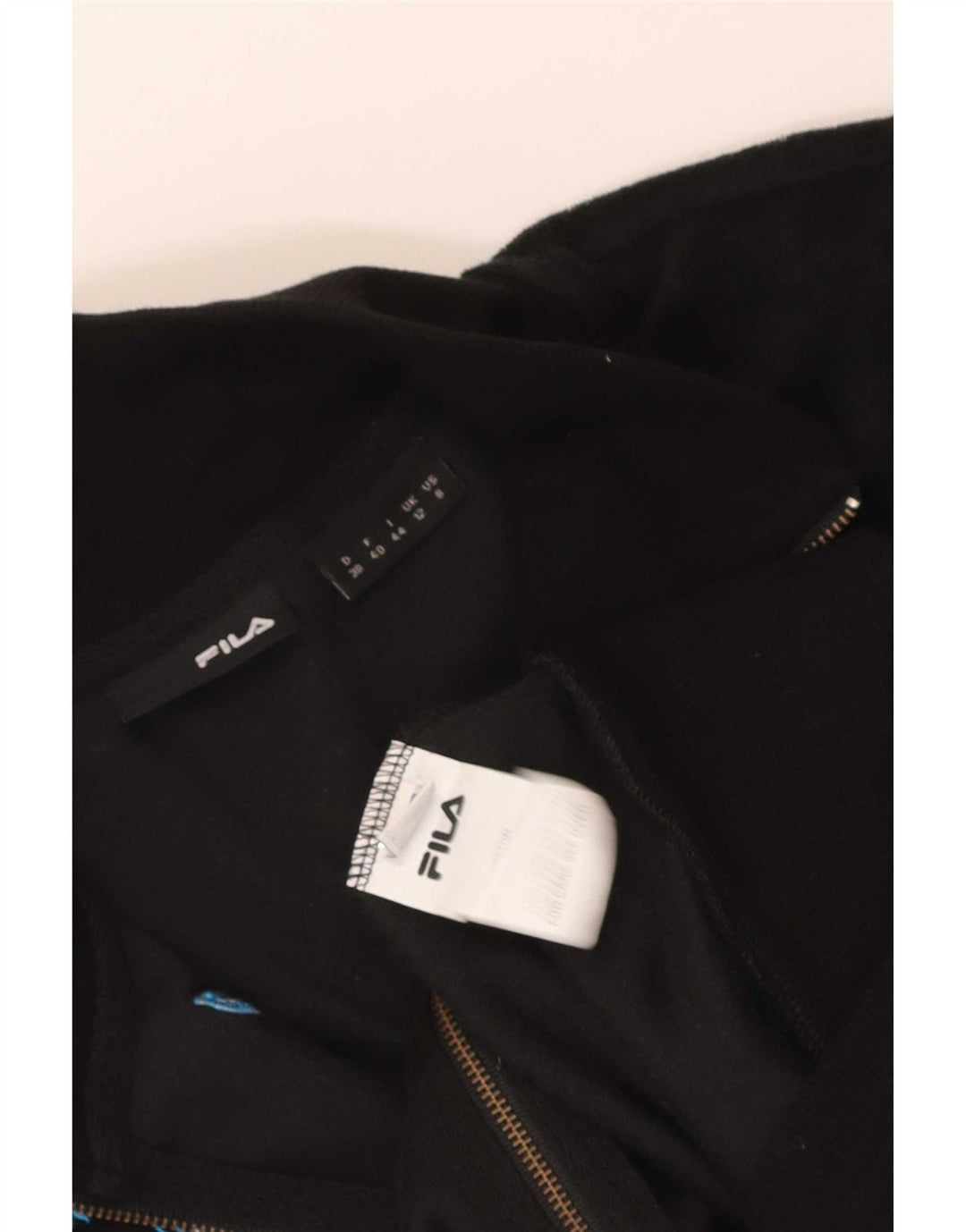 Fila Женский спортивный костюм с графическим рисунком UK 12 Средний черный хлопок