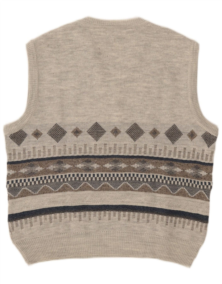 Мужская майка Canda Vest C&A, большой серый акрил с геометрическим рисунком