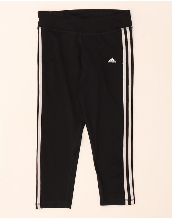Женские леггинсы-капри Adidas Climalite UK 8/10, маленькие черные из полиэстера