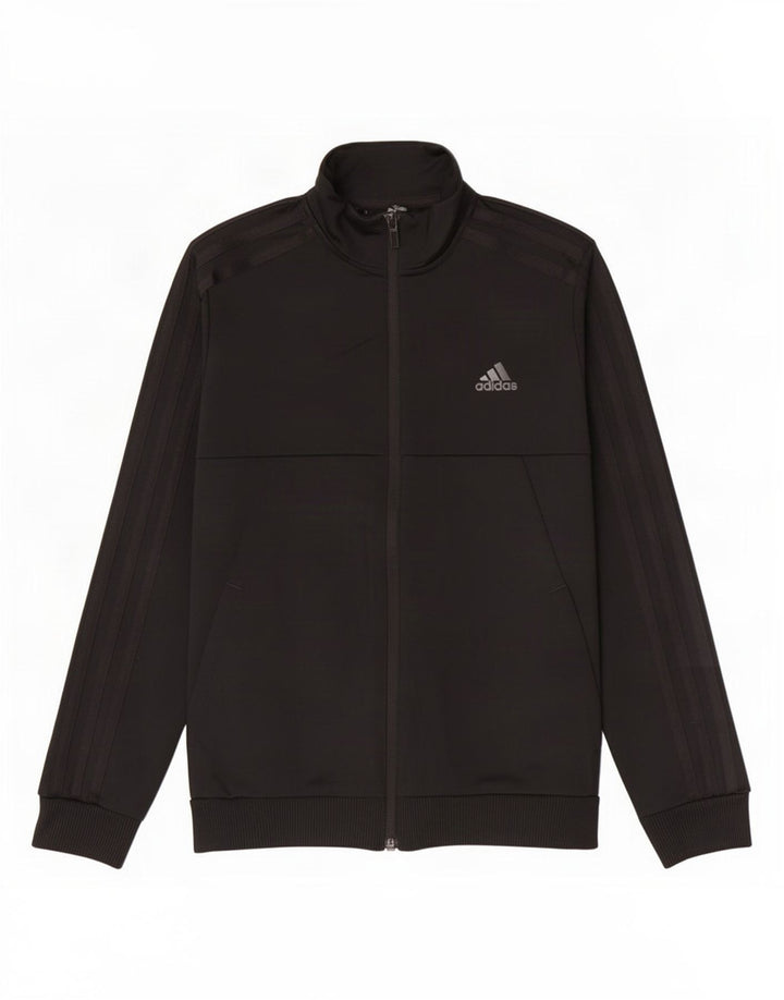 Спортивный костюм Adidas Climalite для мальчиков, верхняя куртка 9-10 лет, черный полиэстер