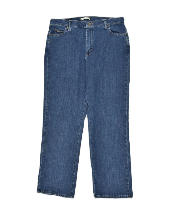 LEE Womens Relaxed Fit Straight Jeans US 16 2XL W34 L31 Blue Cotton | Vintage Lee | Thrift | Second-Hand Lee | Used Clothing | Messina Hembry 
