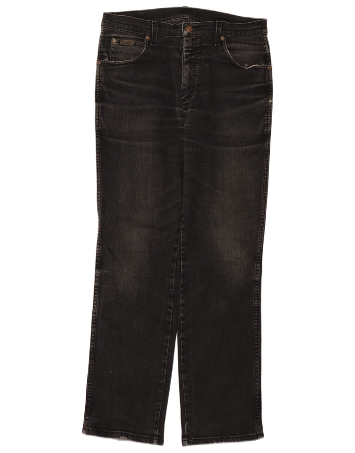 Мужские прямые джинсы WRANGLER Texas Stretch W33 L32, черный хлопок