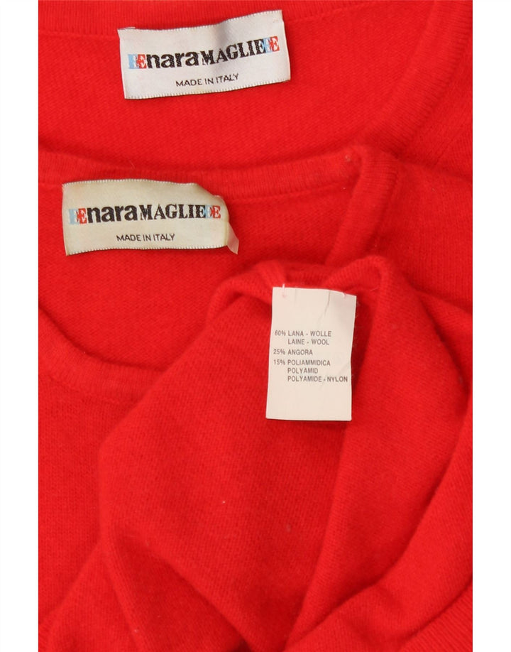 Женский комплект из 2 предметов Enara Maglie UK 14, средний красный, шерсть