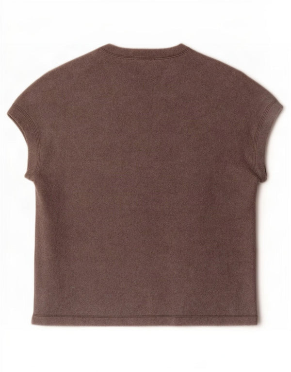 Женская футболка Zara Top UK 14, средний серый акрил
