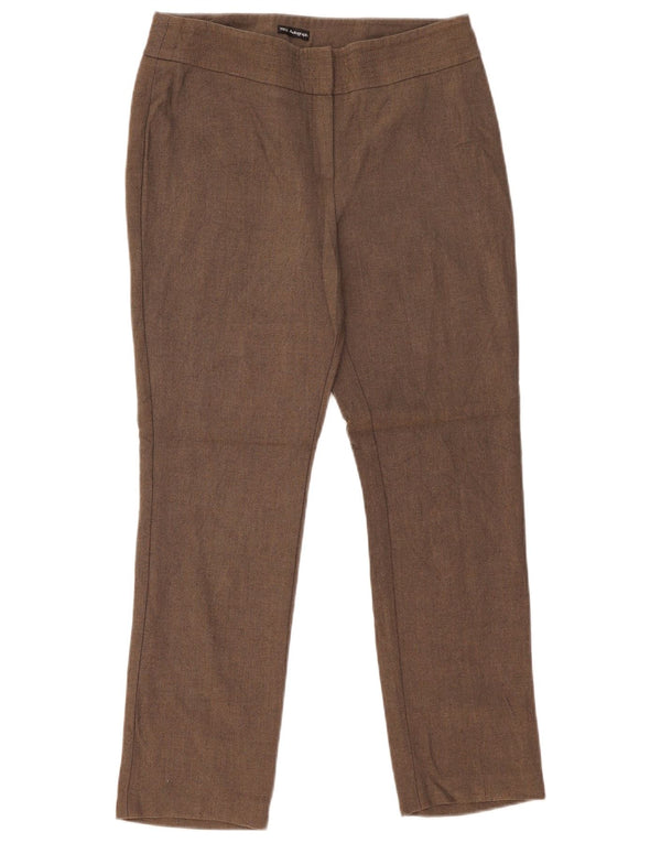 Женские прямые костюмные брюки Marks & Spencer UK 12 Medium W32 L28 Коричневые