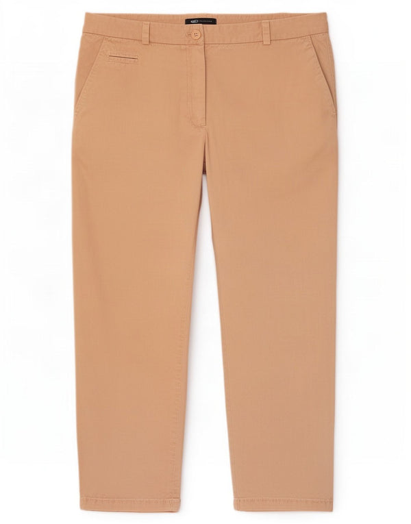 Женские зауженные брюки чинос Marks & Spencer, Великобритания 18 XL W36 L26, розовый хлопок