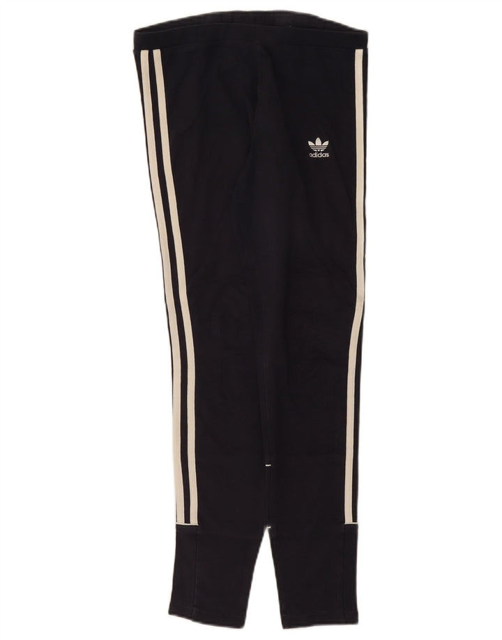 Женские леггинсы Adidas UK 8, маленькие, темно-синие, хлопковые