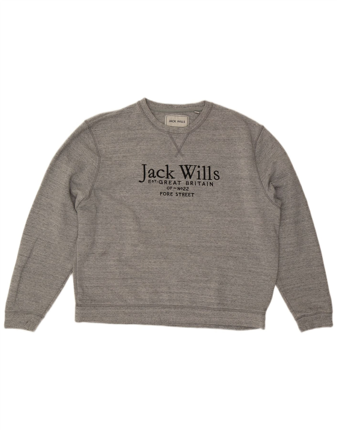 Мужской свитшот с рисунком JACK & JONES, 2XL, серый хлопок с крапинками