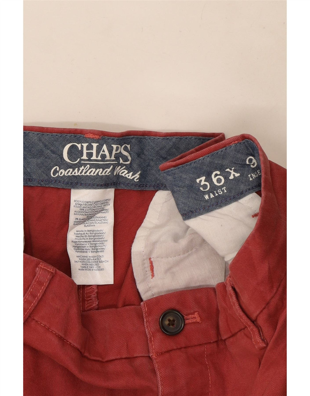 Мужские шорты чинос Chaps W36, большие красные хлопковые