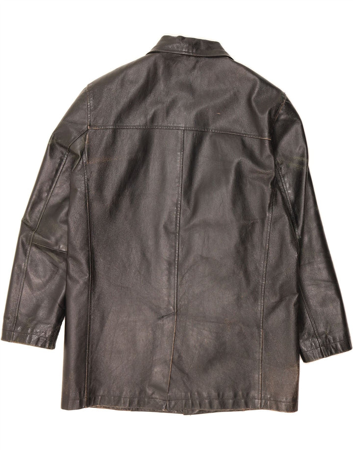 VINTAGE Mens Leather Jacket UK 40 Large Black Leather Vintage Vintage and Second-Hand Vintage from Messina Hembry 
