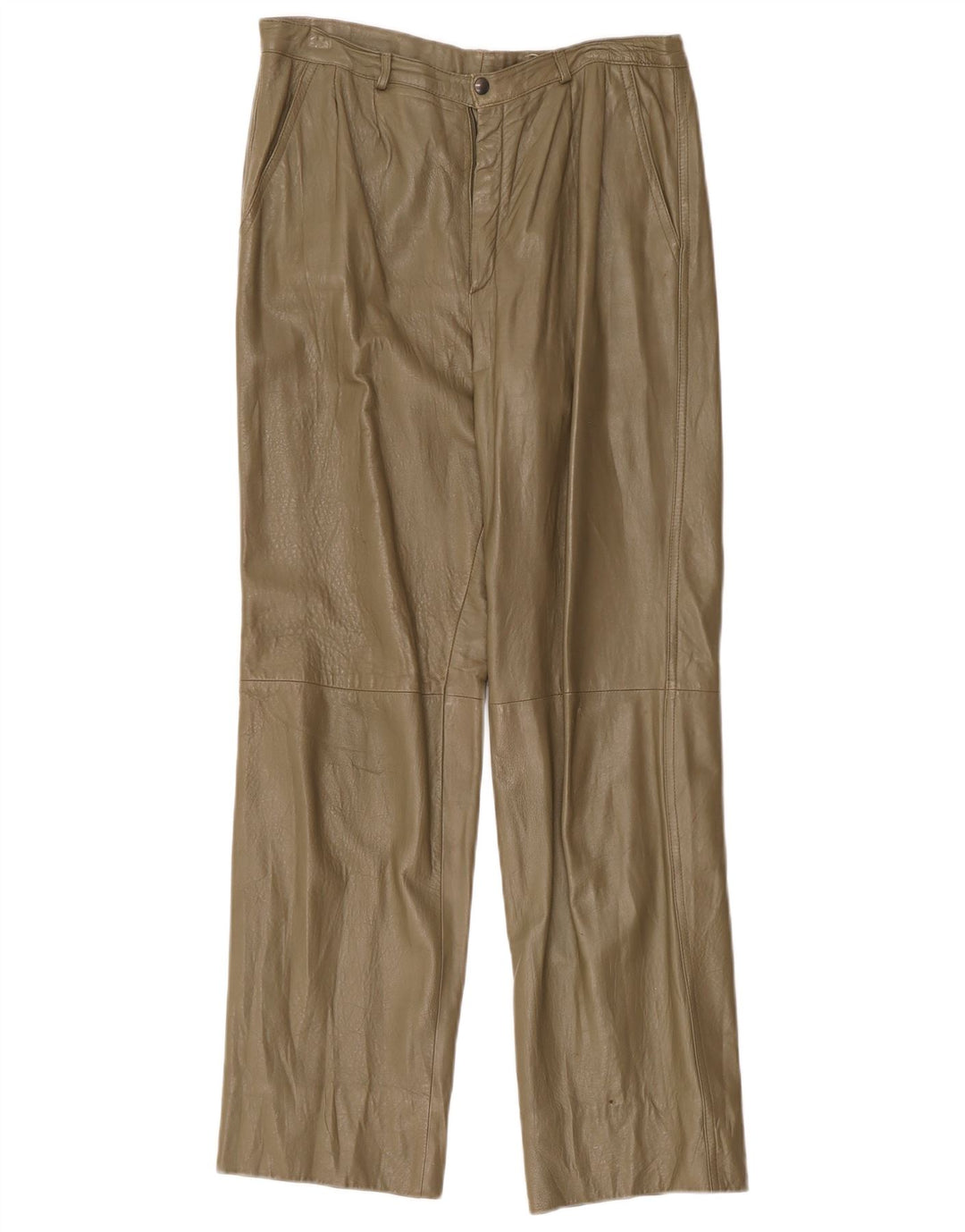 Женские прямые кожаные брюки Sperry W32 L29 хаки