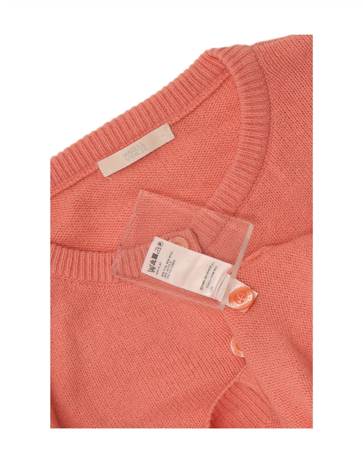 Женский кардиган Marks & Spencer UK 14, большой розовый шерстяной свитер