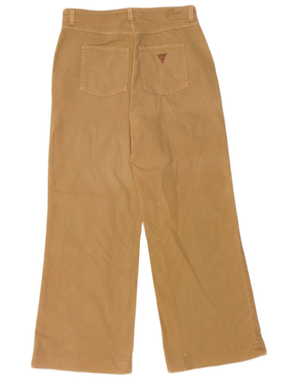 Guess Женские широкие джинсы W30 L29 Бежевые хлопковые бабочки